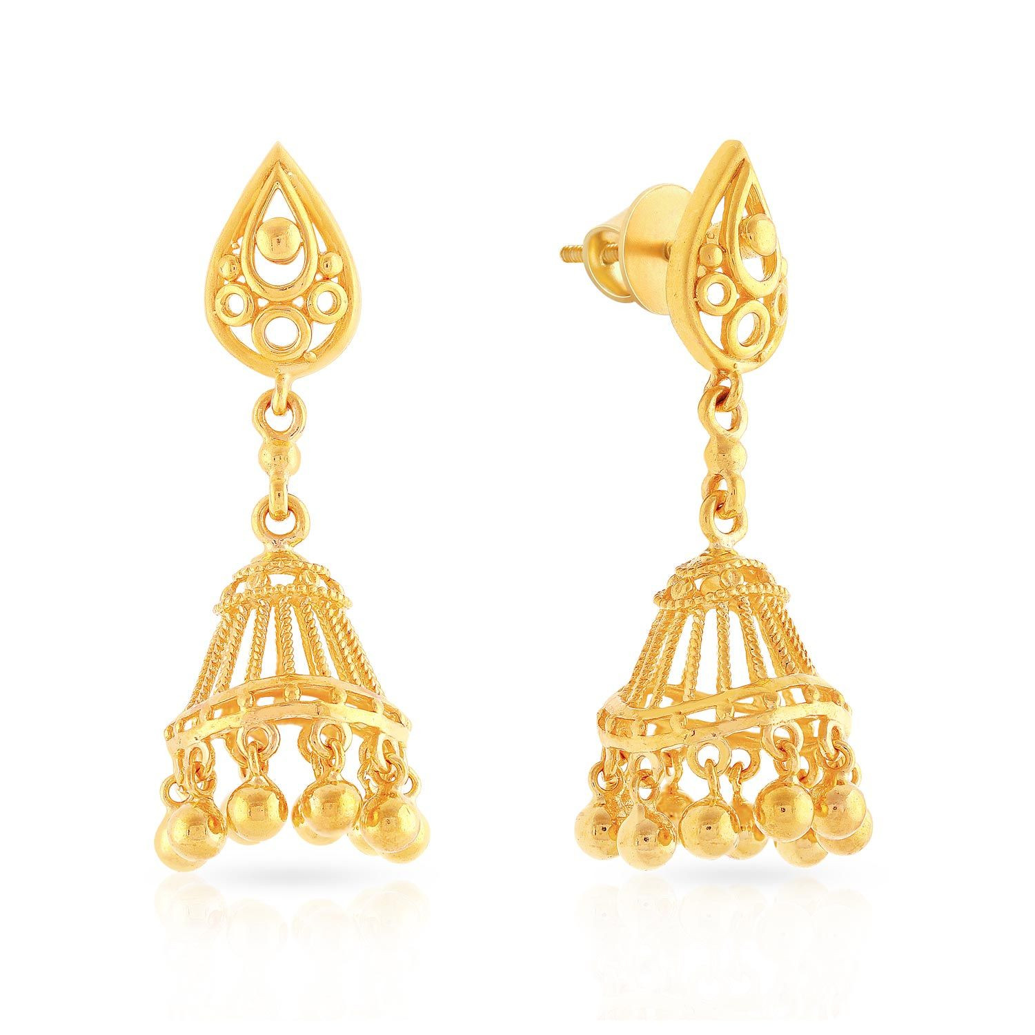 Buy Malabar Gold Earring SPJSP016 for Women Online | Malabar Gold ...