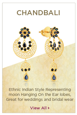 Gold Chandbali Earrings Festival Offers