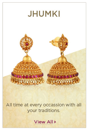 Gold Jhumki Earrings Festival Offers